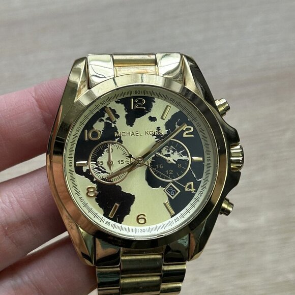 Michael Kors Bradshaw Gold Stainless Steel Watch Hunger Stop Watch - Picture 7 of 7